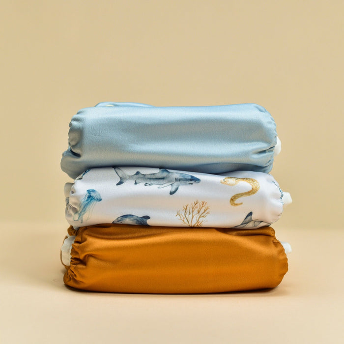 One Size Cloth Diapers 3-Pack Nature Collection - Just Keep Swimming