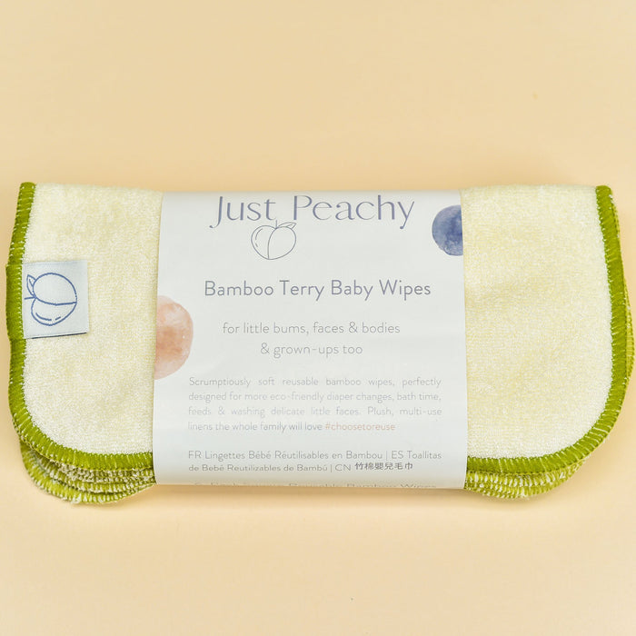 Bamboo Terry Reusable Baby Wipes 6-Pack