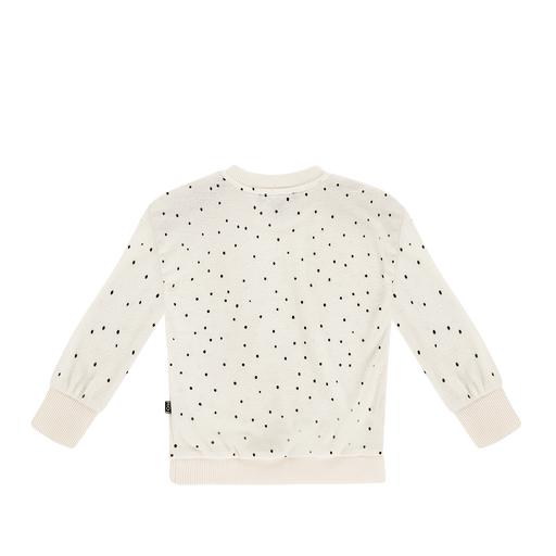 House of Jamie Cardigans & Sweaters Crew Neck Sweater Cream Black Dots