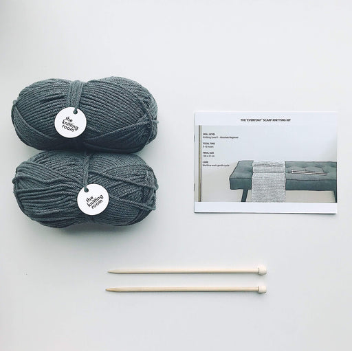 The Knitting Room Accessories Charcoal The Everyday Scarf
