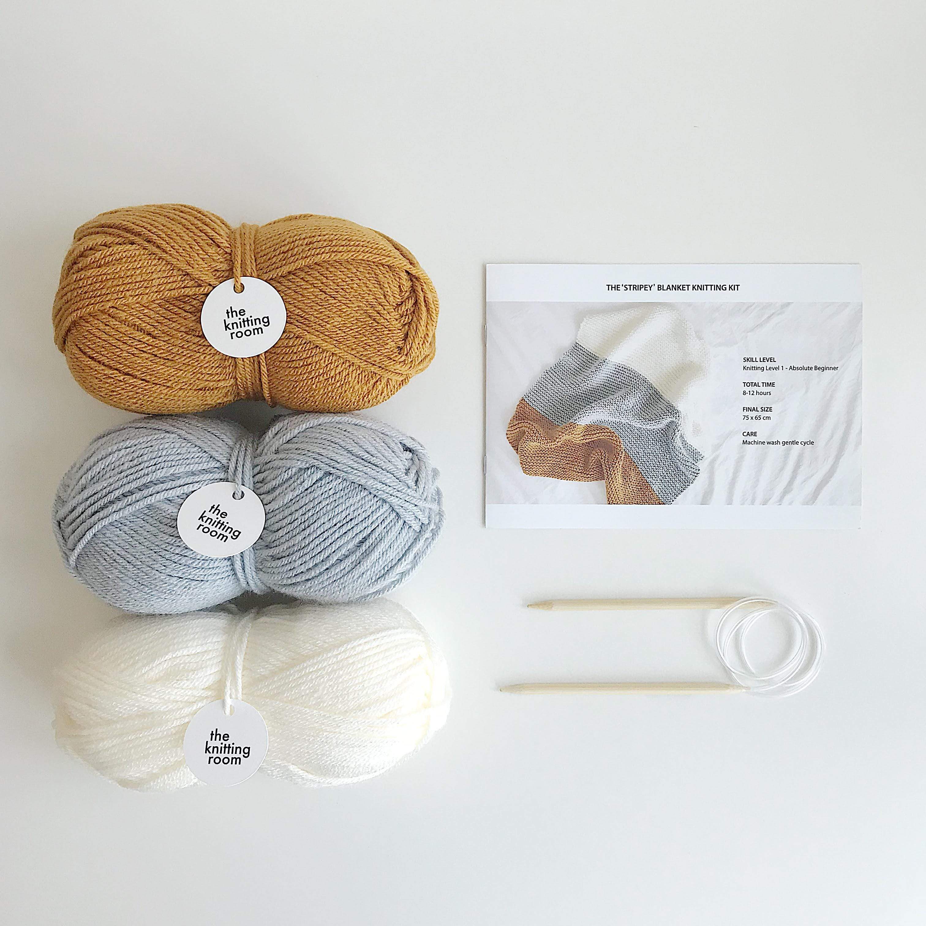 The Beginner Blanket Kit - Knitting Kit