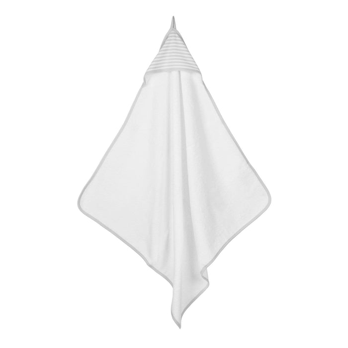 Under The Nile Hankies & Towels Deluxe Hooded Towel in Grey Stripe