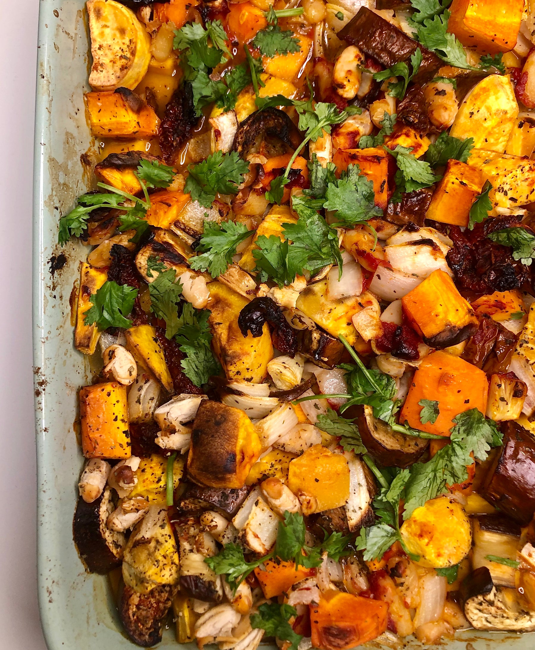 KIRREats: Mixed Vegetable White Bean Tray Bake by Sincerely Aline - KIRR