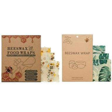 Ecoimpakt Food Storage Reusable Beewax Food Wraps/ Pack of 2 (Leafs & Bee)