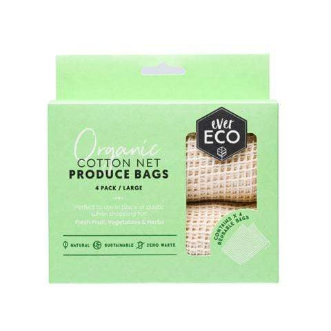 Ever Eco Food Storage Organic Cotton net produce bags (4 packs)