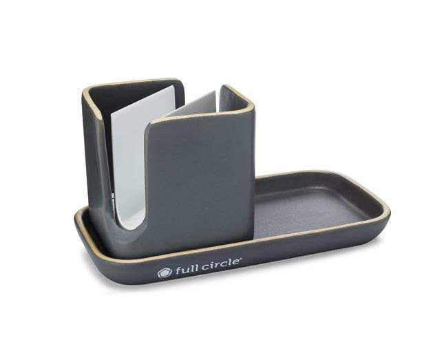 Full Circle Kitchenware Stash Modular Ceramic Sink Caddy (Gray)