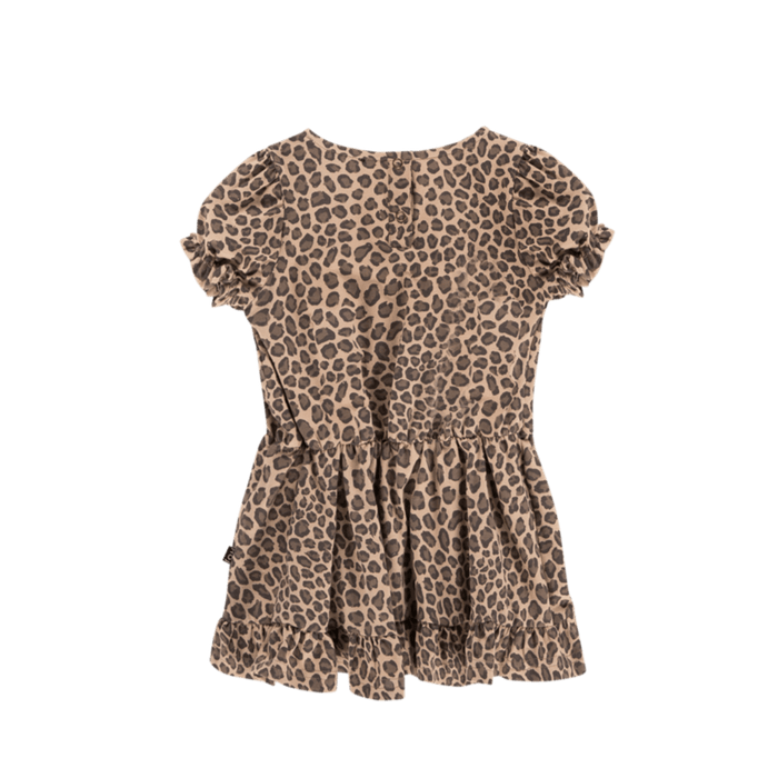 House of Jamie Dresses & Overalls Frill Dress Caramel Leopard