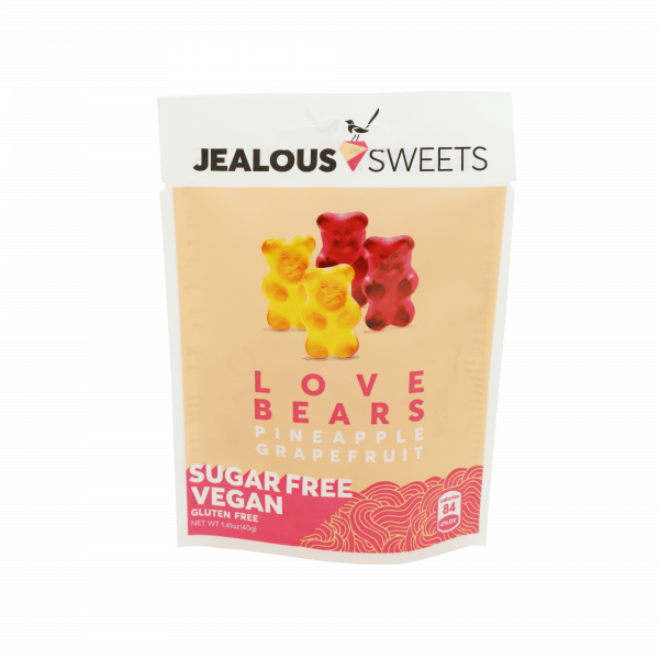 Sugarfree Vegan Love Gummy Bears (Pineapple + Grapefruit) 40g