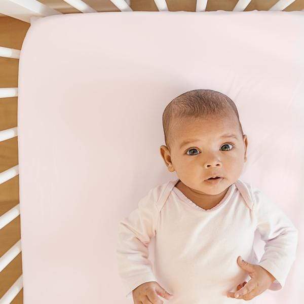 Naked Lab Sleep Bamboo Fitted Cot Sheet (Pia's Pink)