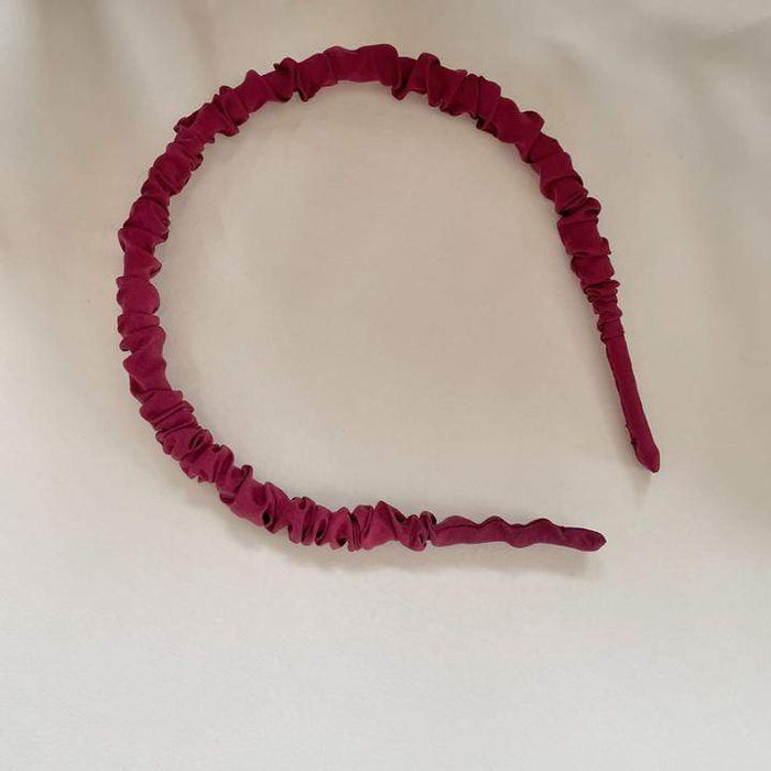 Sī Silk Officina Accessories Classic Mini Crown Ruched Cloud Soul Sister Headband (Soft Ruby)