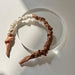 Sī Silk Officina Accessories Classic Mini Ruched Cloud Ying Yang Headband (Rose Copper & Intimate Dream)