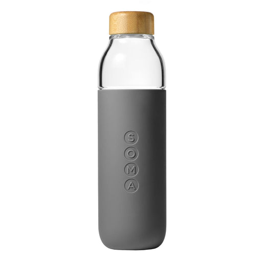 Soma Drinkware Glass Water Bottle (Grey)