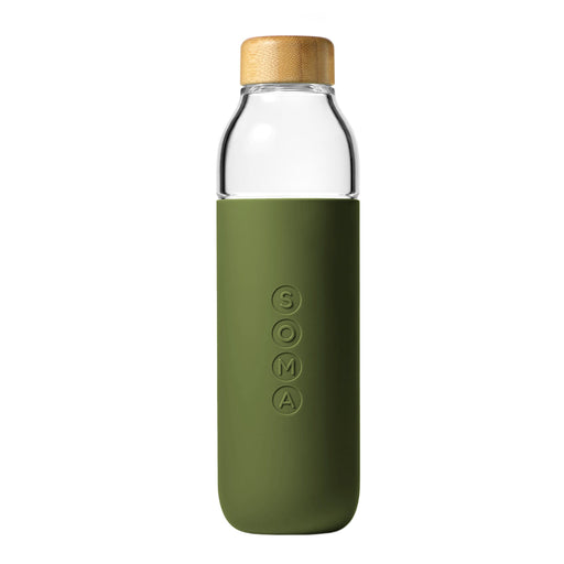 Soma Drinkware Glass Water Bottle (Olive)