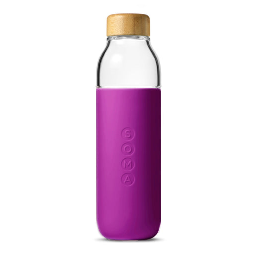 Soma Drinkware Glass Water Bottle (Purple)