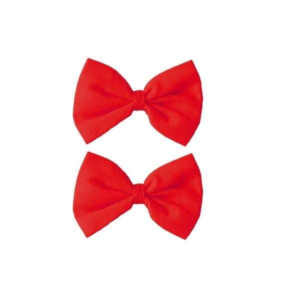 The House of Fox Accessories Bow Clips in Red
