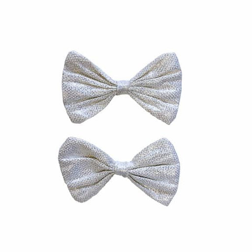 The House of Fox Accessories Bow Clips in Silver