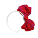 The House of Fox Accessories Side Bow Hairband In Red and Pink
