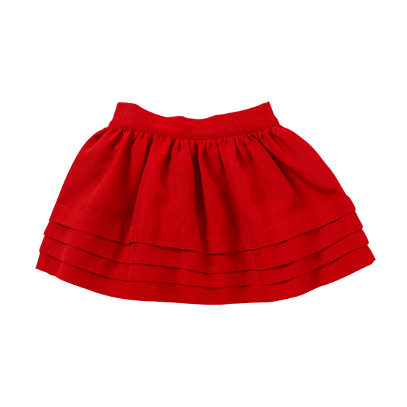 The House of Fox Bottoms The Pin Tuck Skirt in Red