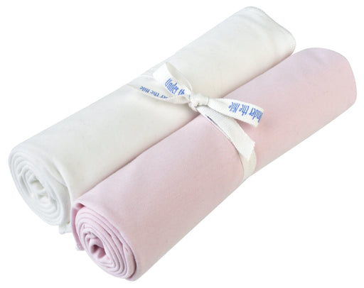 Under The Nile Swaddles & Blankets Swaddle Blanket 2 Pack (Pink & Off-White)
