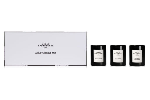 Urban Apothecary candle Candle Trio Gift Set (Rose Voile, Bay Berry, Smoked Leather)