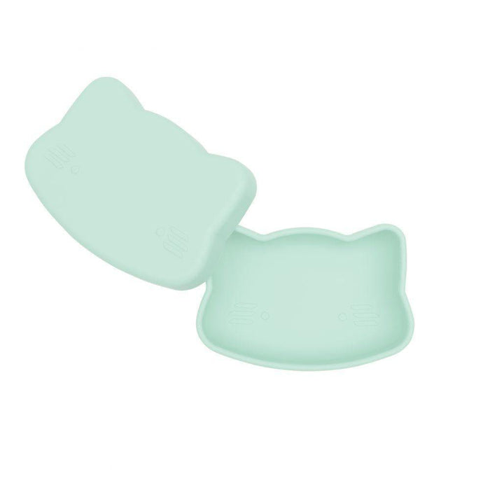 We Might Be Tiny Kid's Tableware Cat Snackie In Minty Green
